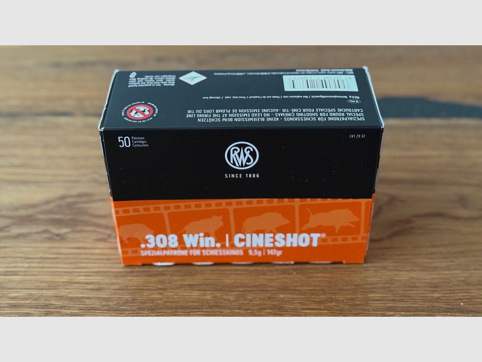 18x RWS .308 Win Cineshot 9,5g/147grs., 50 Stück (OVP)