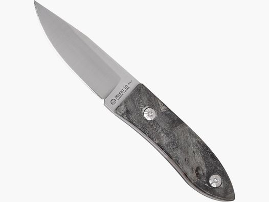 Maserin Messer 923 Papelholz mit schöner brauner Lederscheide