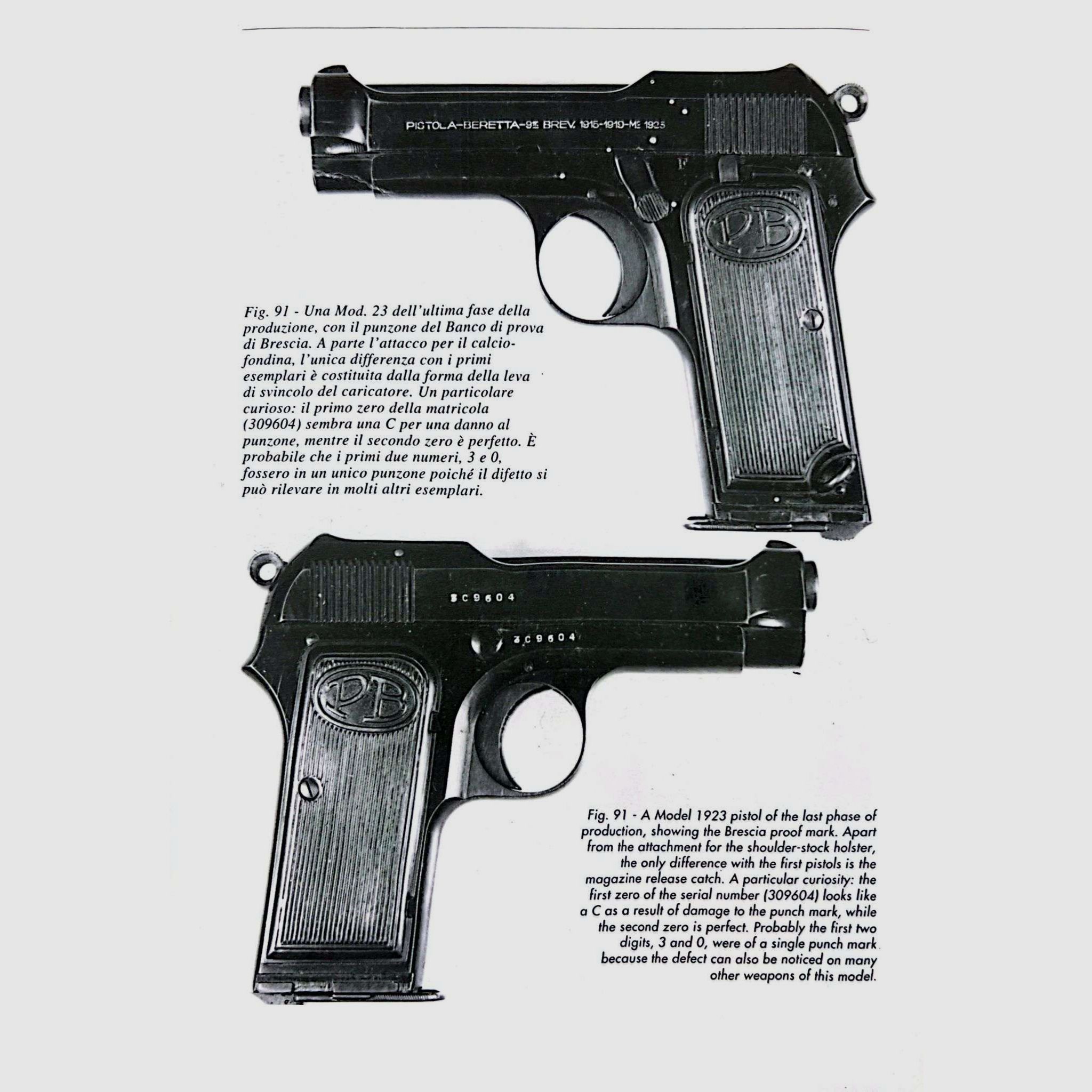 Beretta 1923 Pistool Kaliber 9mm Glisenti, afbeelding 7 van 7