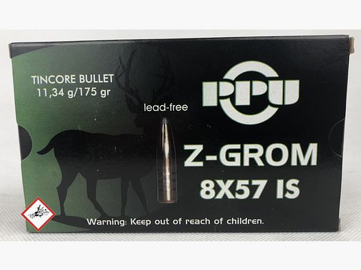 PPU cartucho de rifle 8x57 IS Z-GROM 175grs