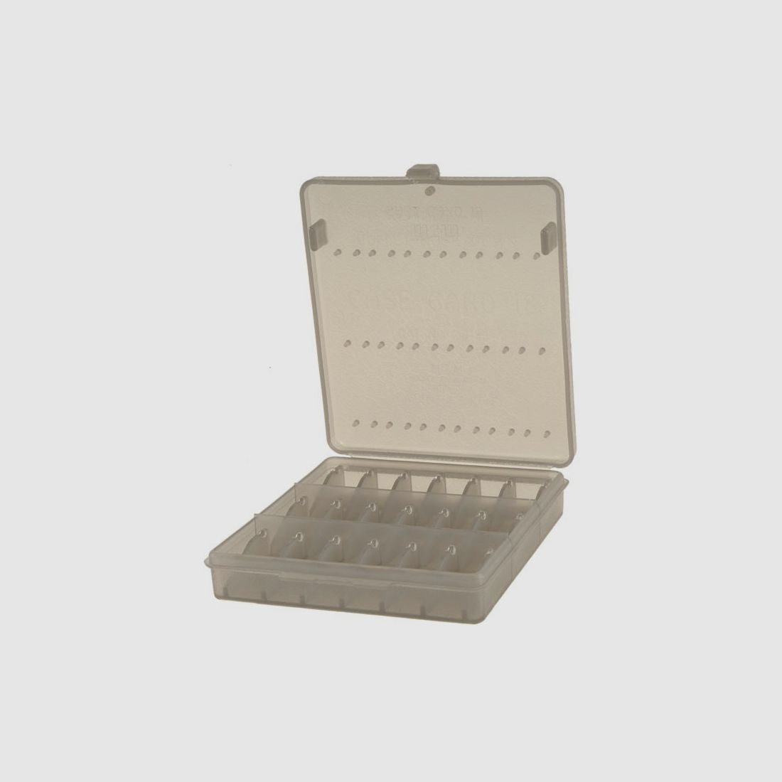 MTM Patronenetui W18-45-41 rauch klar mit Klappdeckel f. 18 Patronen .45 ACP