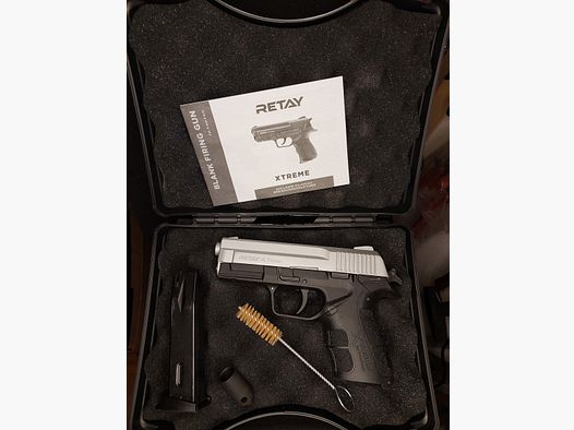Retay X Treme pistolet alarmowy 9mm P.A.K. nikiel (PTB 1042)