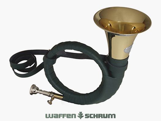 Kühnl&Hoyer Fürst-Plesshorn B Mod. 1304 Kunstlederwicklung, Lackiert Goldmessingschallbecher, Neusilberkranz, Lederriemen, Neusilberstimmzug und Mundstück