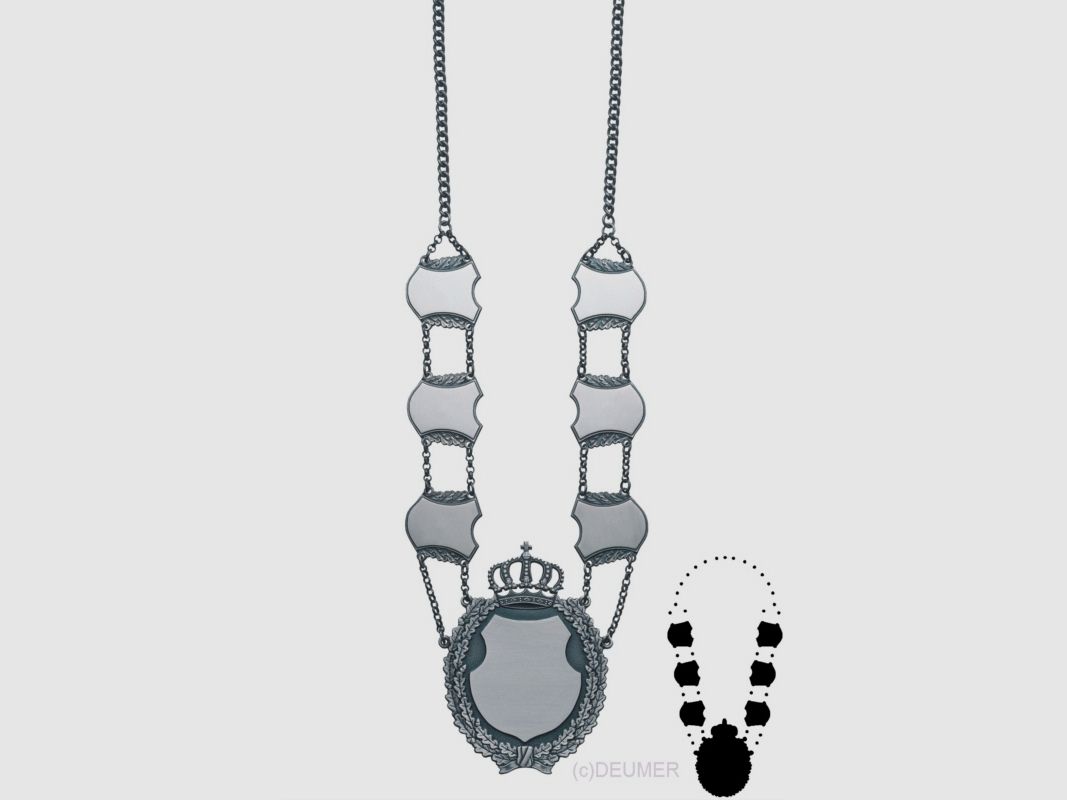 Schützenkette 58067 original Deumer, altsilber