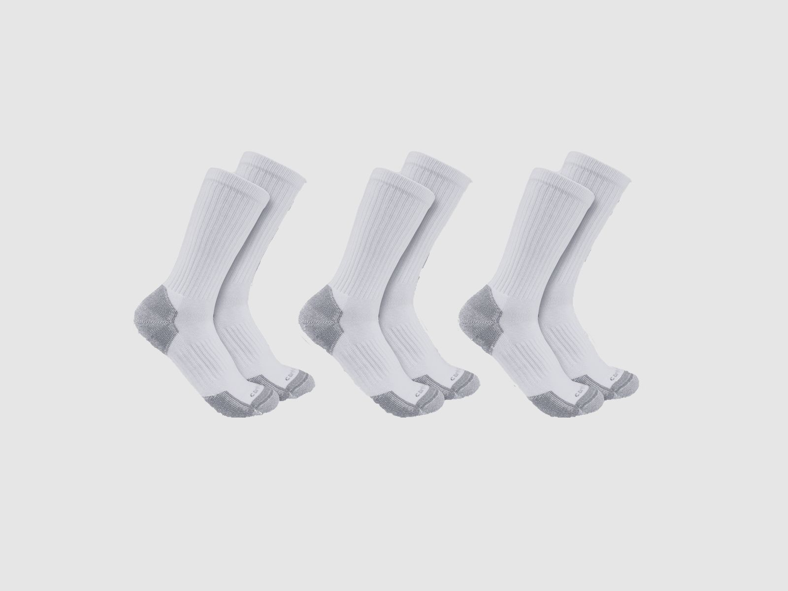 Carhartt Midweight Cotton Blend Crew Sock 3-pack Men White XL
