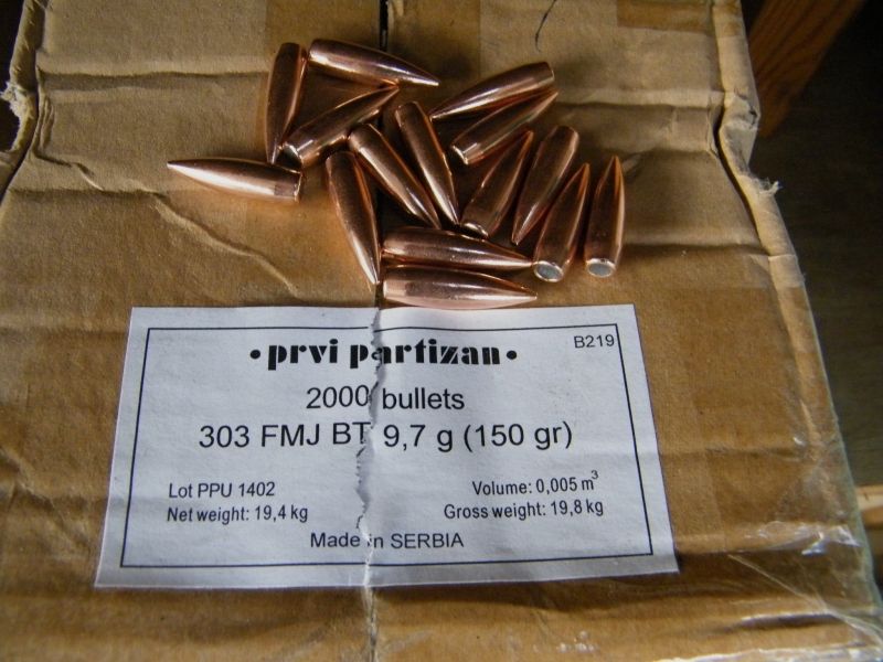 .303/150grs VMBT Geschosse PPU B-219 500 stk.