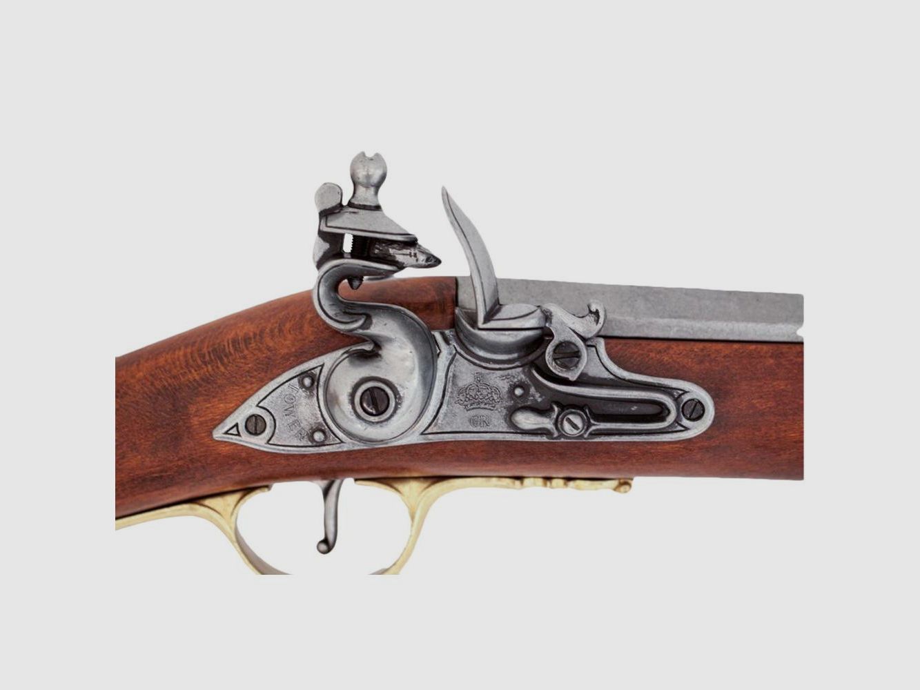 Dekoracyjna Replika Denix Muszkiet Brown Bess 1722 - Wykończenie Metalowe i Drewniane - Autentyczny Szczegół Historyczny, zdjęcie 6 z 8