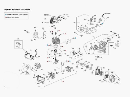 Gumowy tłumik długi, nr 73 do Spillwinde 1200 i 1800