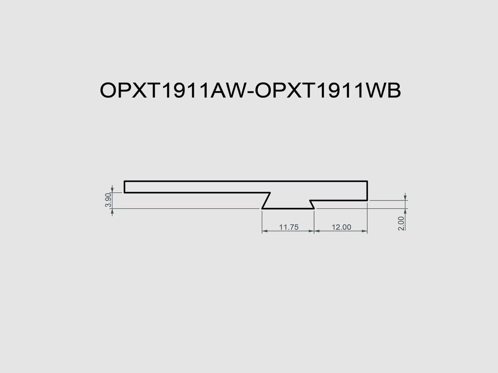 Placa base de riel en forma de cola de golondrina (tipo B) para Tanfoglio Witness - TONI SYSTEM / Placa base de riel en forma de cola de golondrina (tipo B) para Tanfoglio Witness - TONI SYSTEM * CÓDIGO DE ARTÍCULO OPXT1911WB