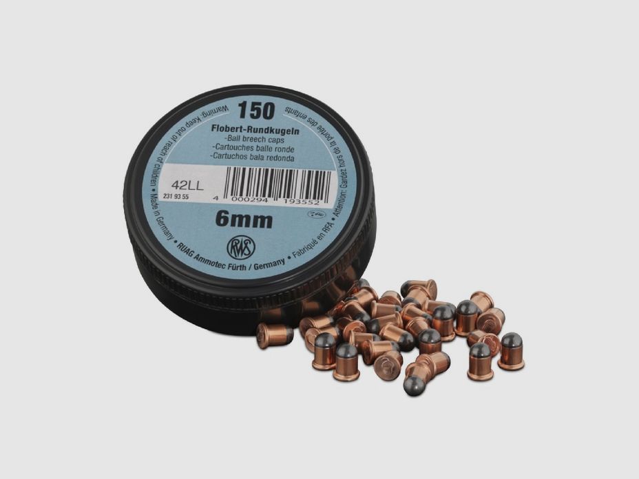 Munizione RWS palla rotonda 6mm Flobert