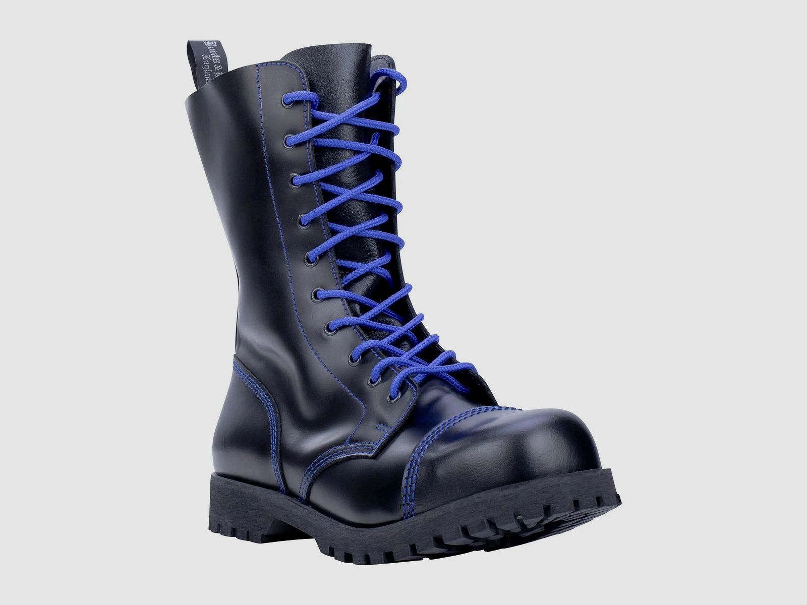 Boots & Braces Boots &amp; Braces Stiefel 10-Loch blau schwarz