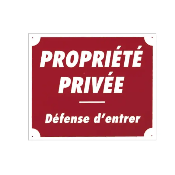 Rood Aluminium Bord Privé Eigendom, afbeelding 1 van 2
