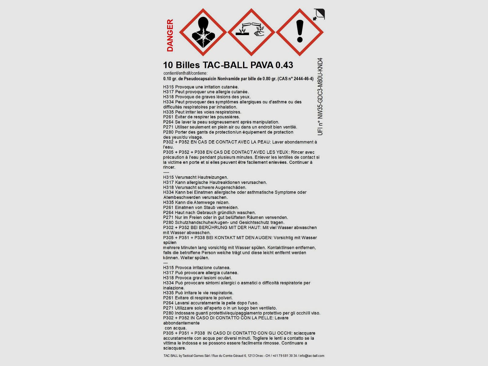 10 Pfefferkugeln PAVA .43, Bild 2 von 3