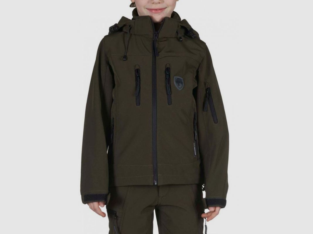 Grüne Kinder-Jacke aus Softshell U-TEX Art. 96056 355, Bild 2 von 5