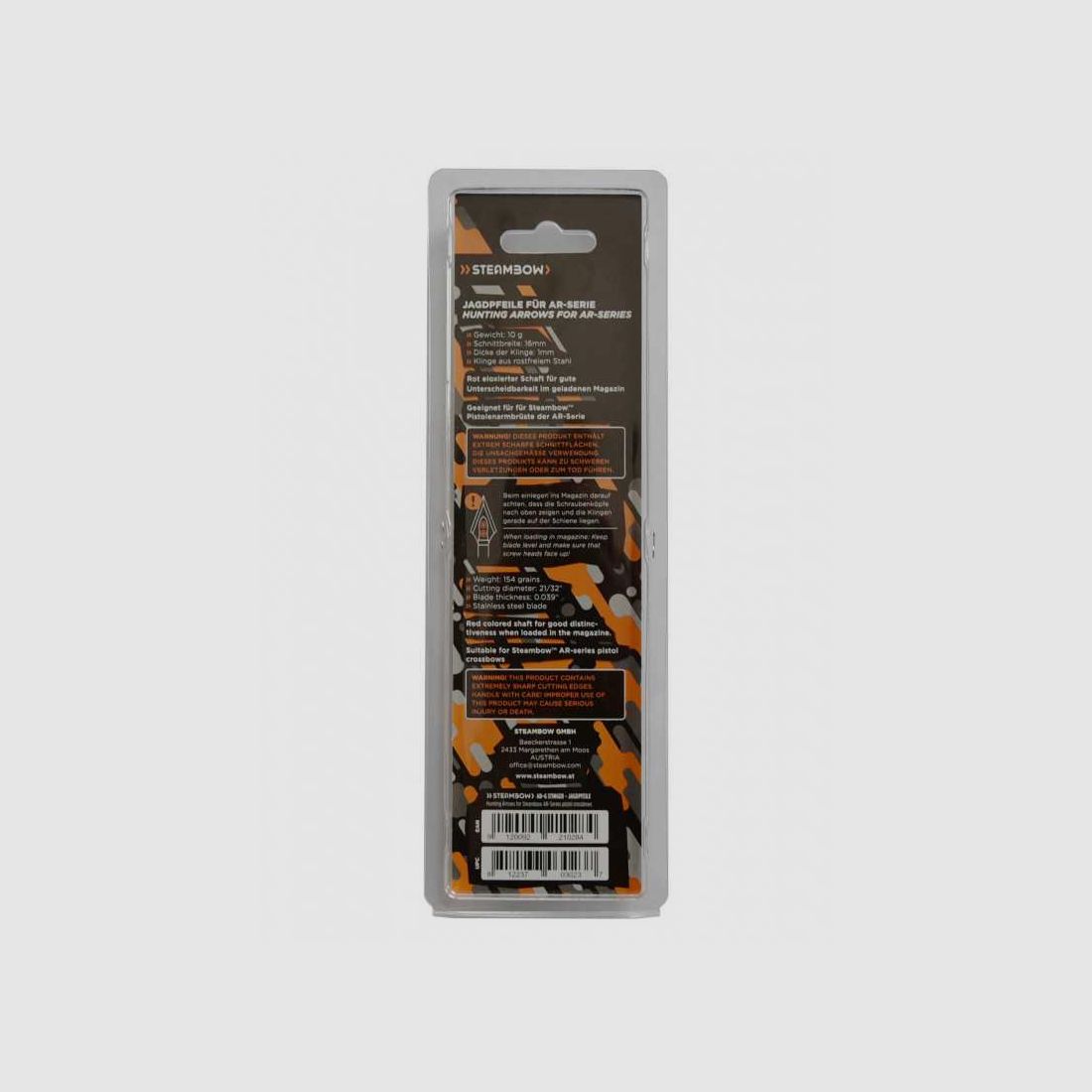 Steambow Jagdpfeile für Stinger Repetier-Armbrustpistole, 3 Stück