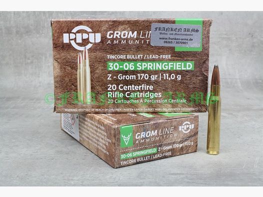 PPU Z-GROM .30-06 Spr. 170gr. 11.0g 20 pieces bulk prices