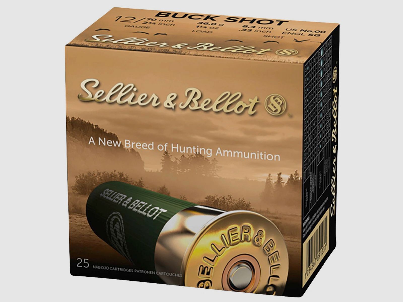 Sellier & Bellot 128253 12/70 Buck Shot 8.4mm 36g