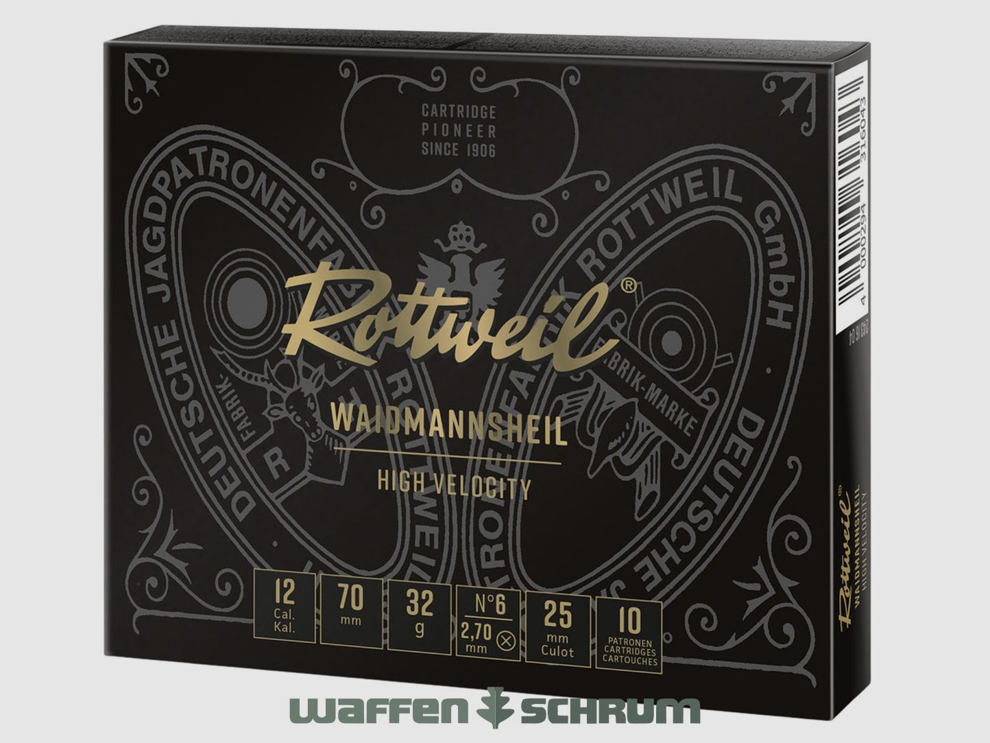 Rottweil 12/70 Waidmannsheil HV Streu 2,7mm - 32g