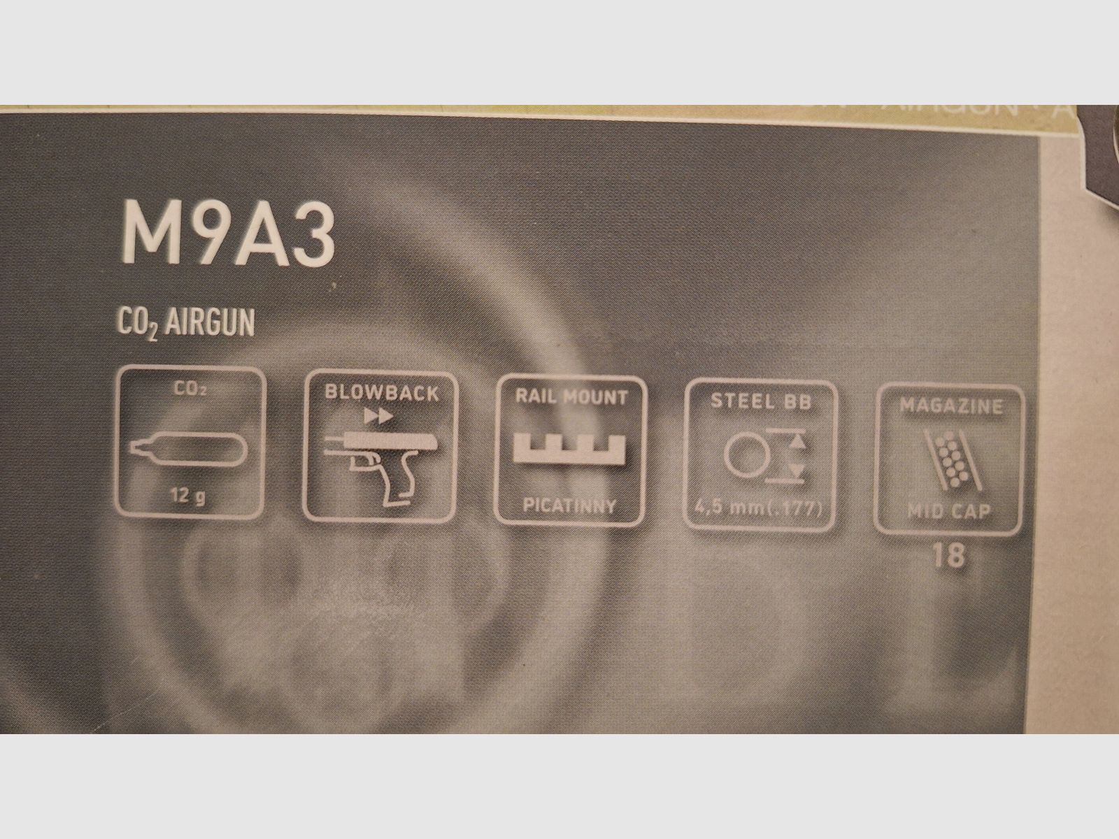 Beretta M9A3 FM CO2 4,5mm BB Blowback negro