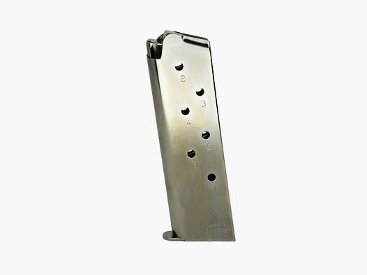 MEC GAR Magazin f. 1911 - vernickelt .45Auto 7Schuss