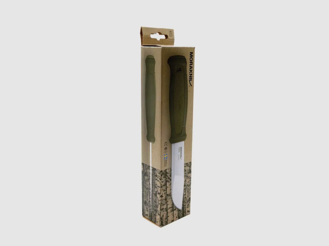 Kansbol Messer Klinge Stahl 10,9cm Griff Gummi grün, Bild 4 von 8