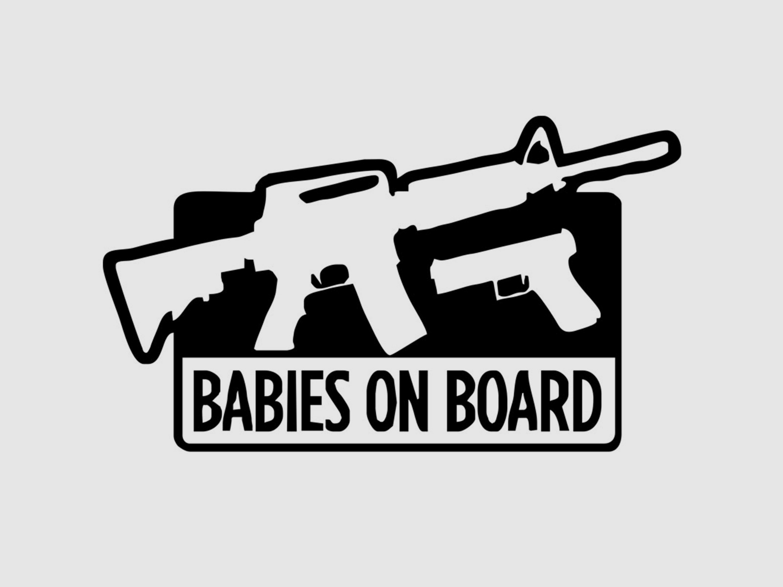 Babies on Board Aufkleber - Schwarz
