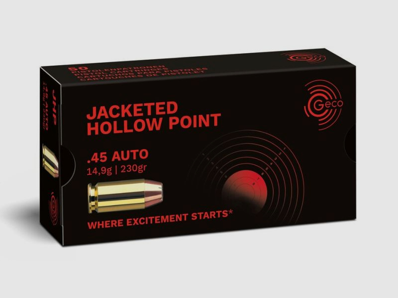 GECO .45 Auto Jacketed Hollow Point 14,9g/230gr - 50 Patronen