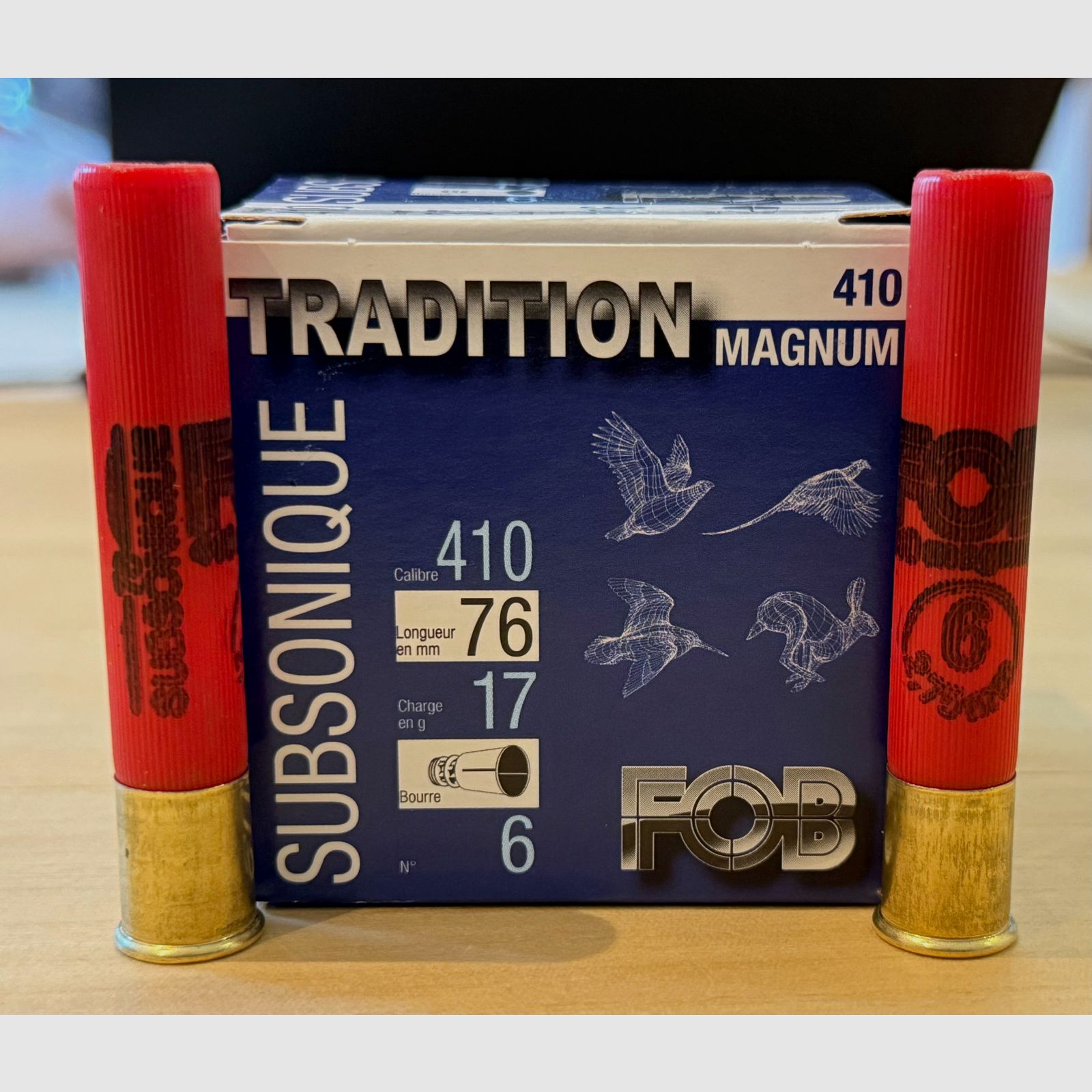 FOB Tradition Subsonique Magnum - 410/76 - 17g - Nr. 6 (2,7mm) - Blei