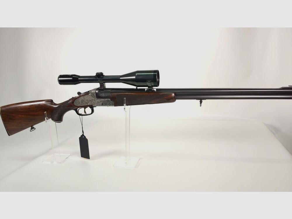 Friedrich Wilhelm Heym Mod. 22 SS Seitenschloss-Bockdoppelbüchse 7x65R mit Zeiss Diasta