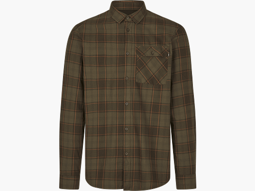 Seeland Glen Camisa de Franela para Hombre Verde Pino/Verde Oscuro a Cuadros M