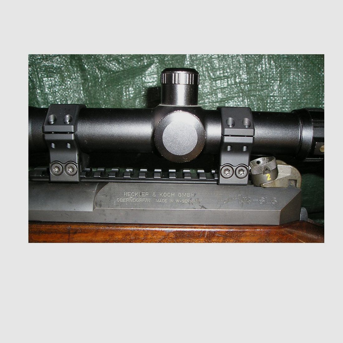  PICATINNY-SCHIENE  für Heckler&Koch SL6/SL7 + HK630/HK770/HK940  mit 30 mm ZF Ringe
