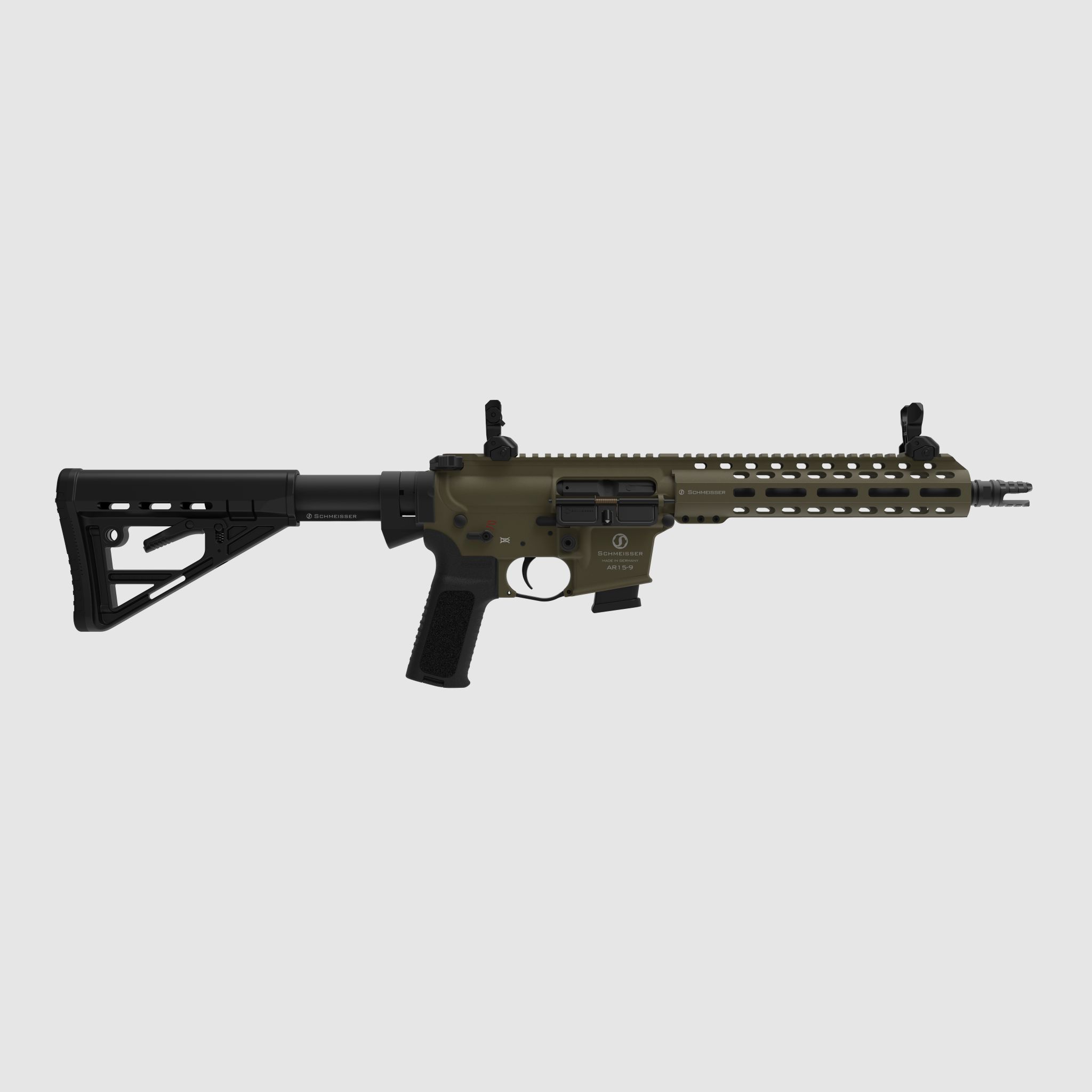 SCHMEISSER AR15-9 S4F – CERAKOTE OD GREEN / 9x19 / 10,5" | 267mm
