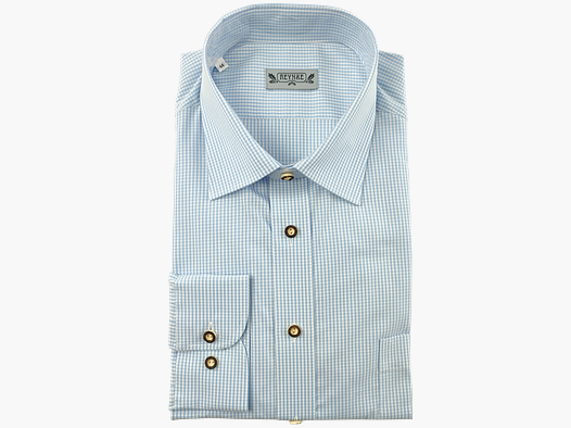 REYNKE Checked Shirt Blue