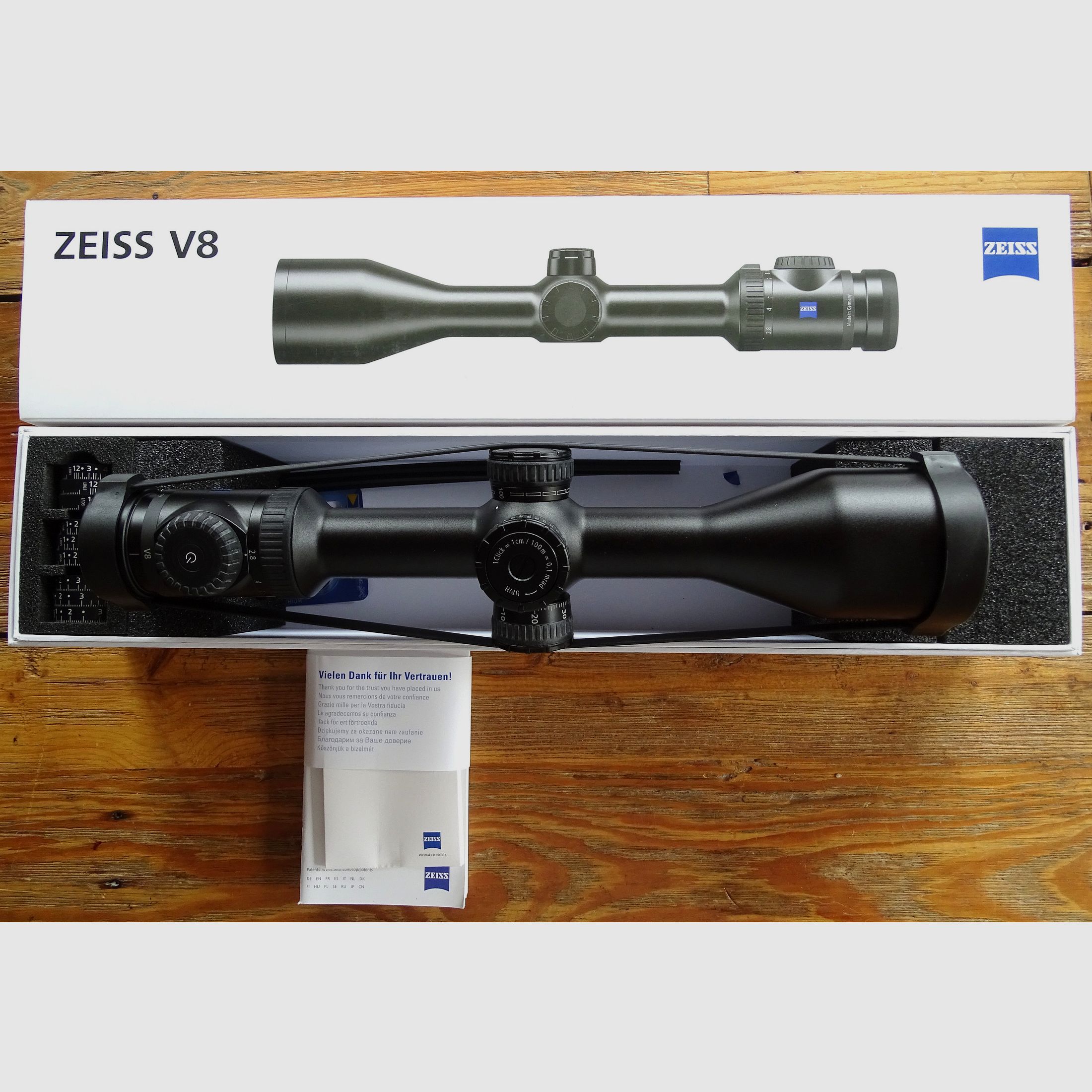 ZEISS scope V8 2,8-20x56 with rail / reticle 43 / ASV H+S New and immediately available, zdjęcie 1 z 5
