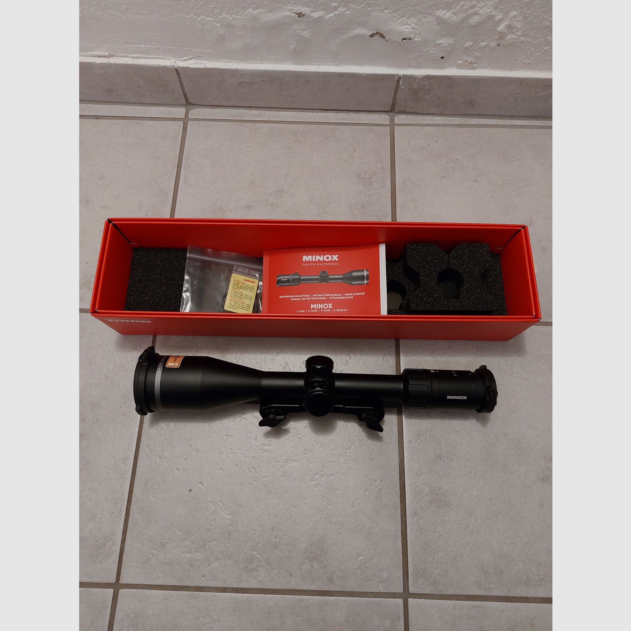 Minox Allrounder 3-15 x 56 S with Innomount Zero for Picatinny/Weaver 5mm, construction height 7 mm