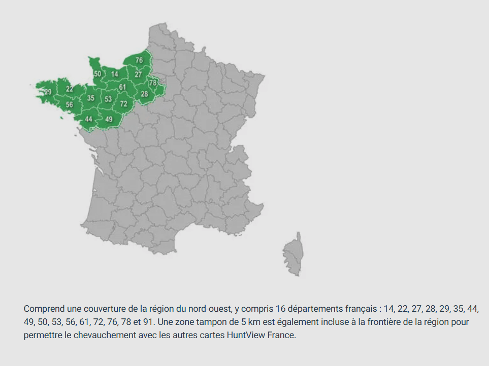 MAPA GARMIN HUNTVIEW FRANCIA REGIÓN NOROESTE, imagen 2 de 3