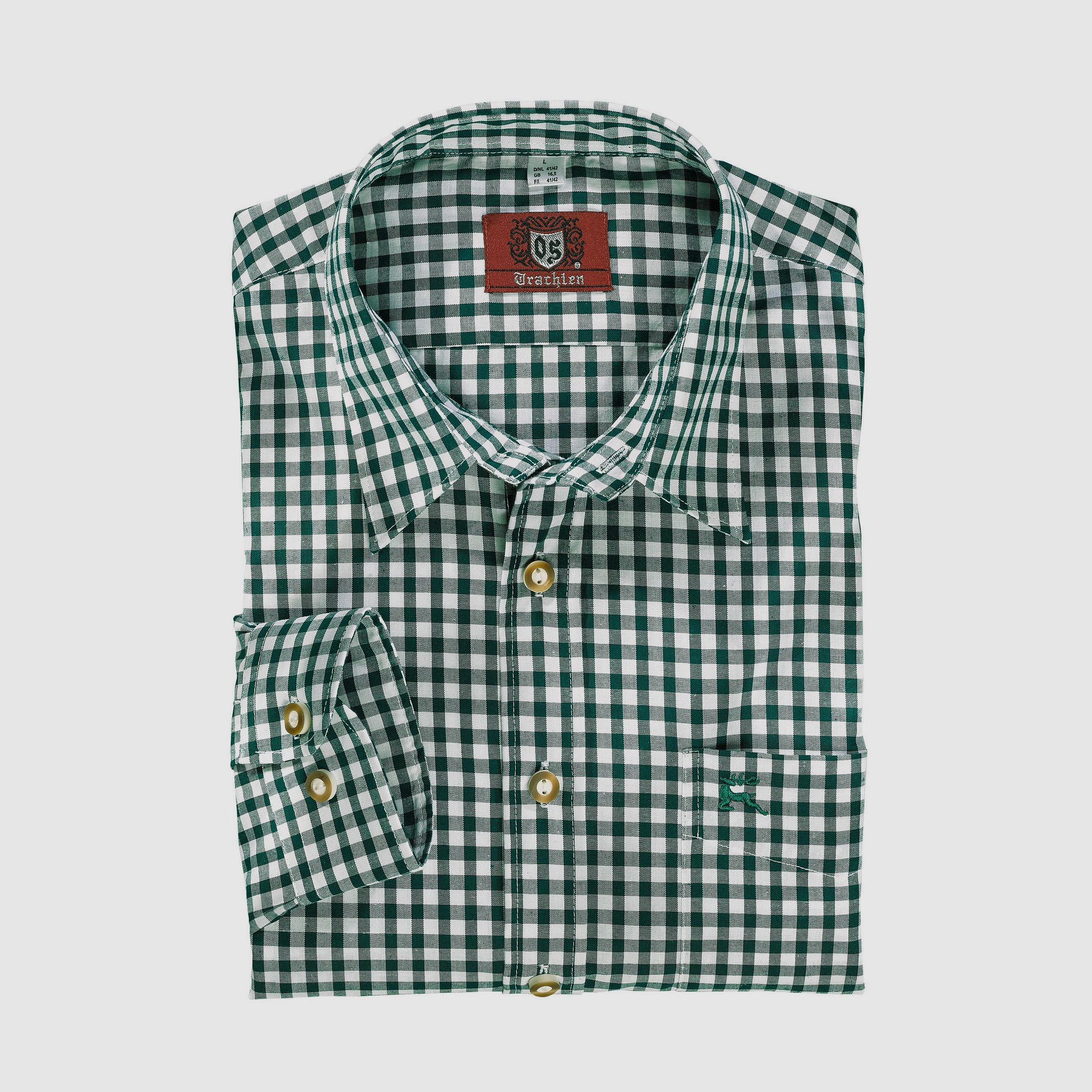 OS-Trachten Camicia a Maniche Lunghe da Uomo