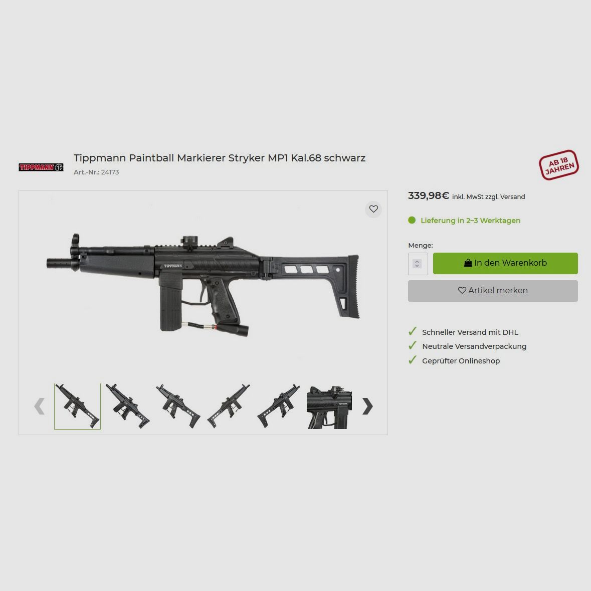 Tippman Stryker MP1 + Protoyz Speedster Loader Marcador de Paintball