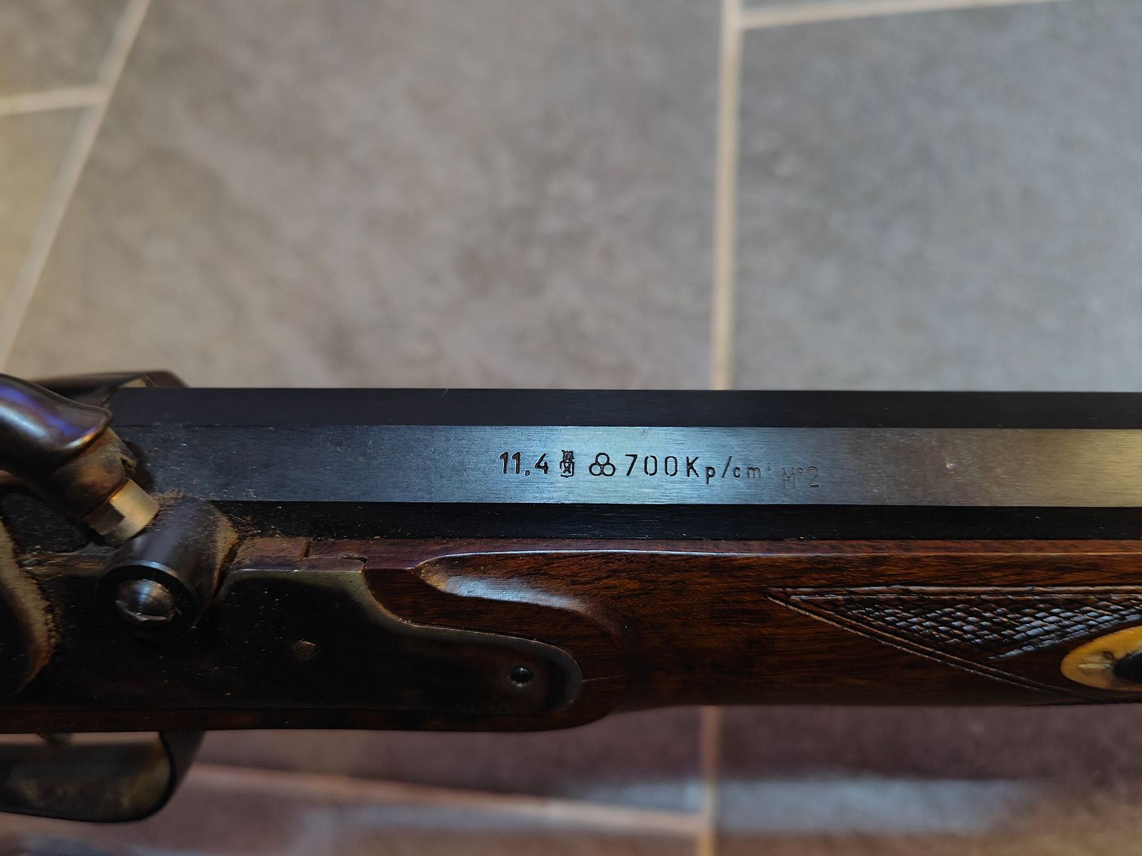 Perkussionsgewehr Kal.45/70 Perk. Länge: ca. 118cm Lauflänge: ca. 74,5cm,