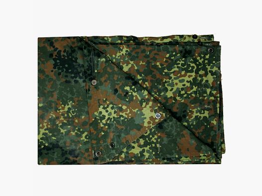 Bundeswehr Original BW Zeltbahn flecktarn gebraucht