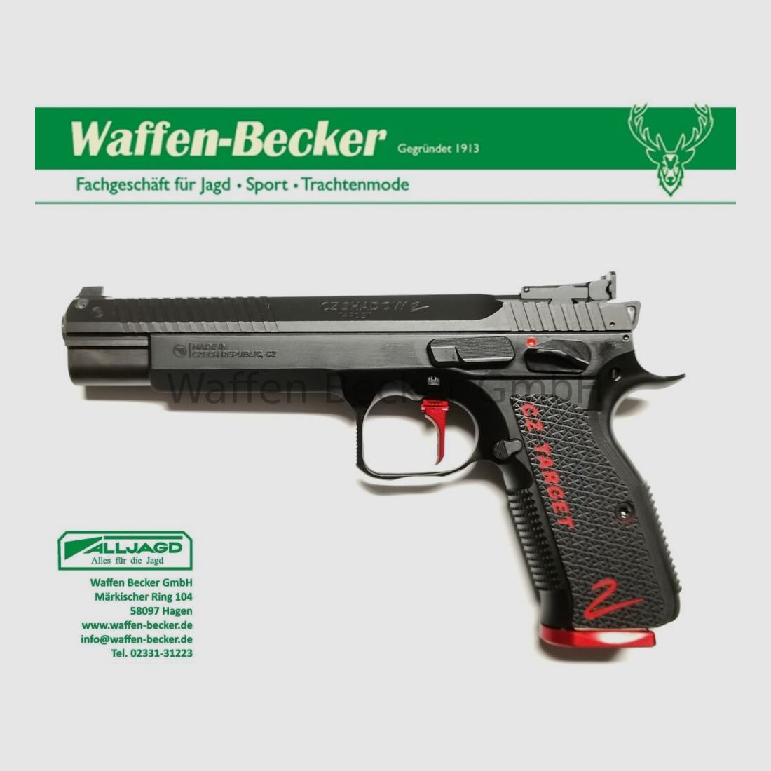 CZ CZ75 Shadow 2 Target 6" (Pistola sportiva) 9mm Luger, immagine 1 di 5