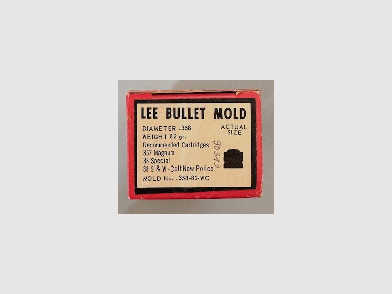 Lee Bullet Mold .358 82gr #.358-82-WC