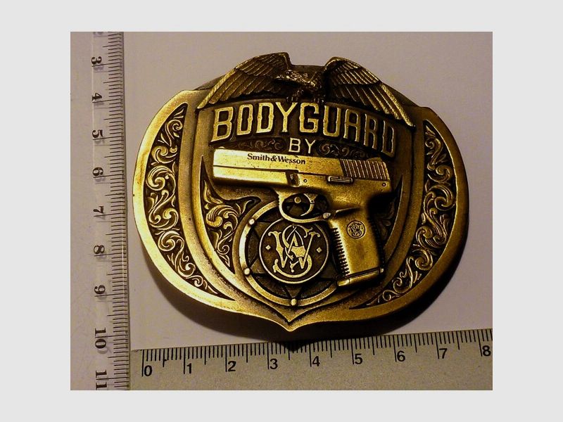 Seltene Gürtelschließe/-Schnalle Smith & Wesson Logo Bodyguard