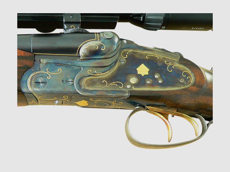 Doble rifle de cañones superpuestos Gebr. Adamy Suhl, Cal. 8x57IRS - 20/76