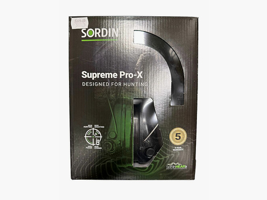 Sordin Supreme Pro-X aktiver Gehörschutz mit Gelkissen - Neues Modell mit 4 Soundprofilen