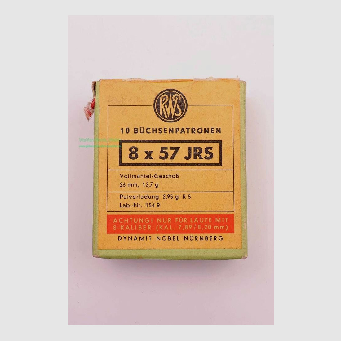 RWS (WZd.Fa.Rottweil) rifle cartridges 8x57JRS