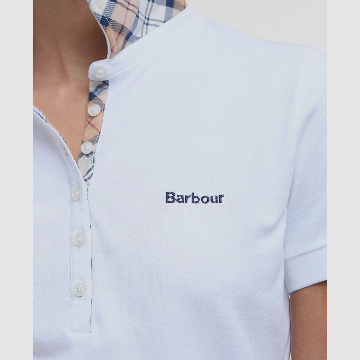 BARBOUR Poloshirt Portsdown White/ Hessian