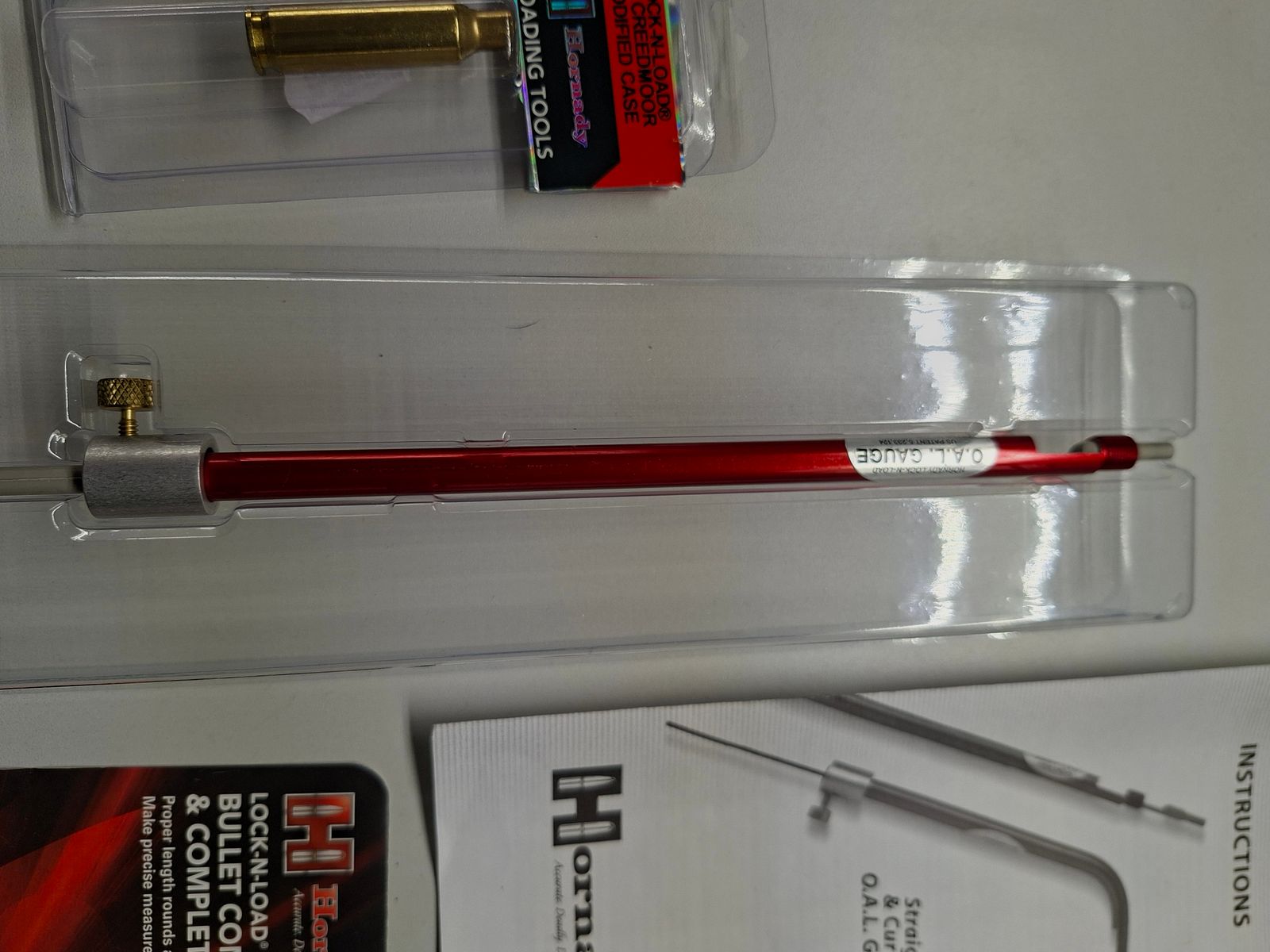 Longitud de patrones Hornady Lock-N-Load® O.A.L. Gauges - Modelo recto incluye casquillo de medición de 6.5 mm