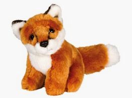 Zorro de peluche sentado -