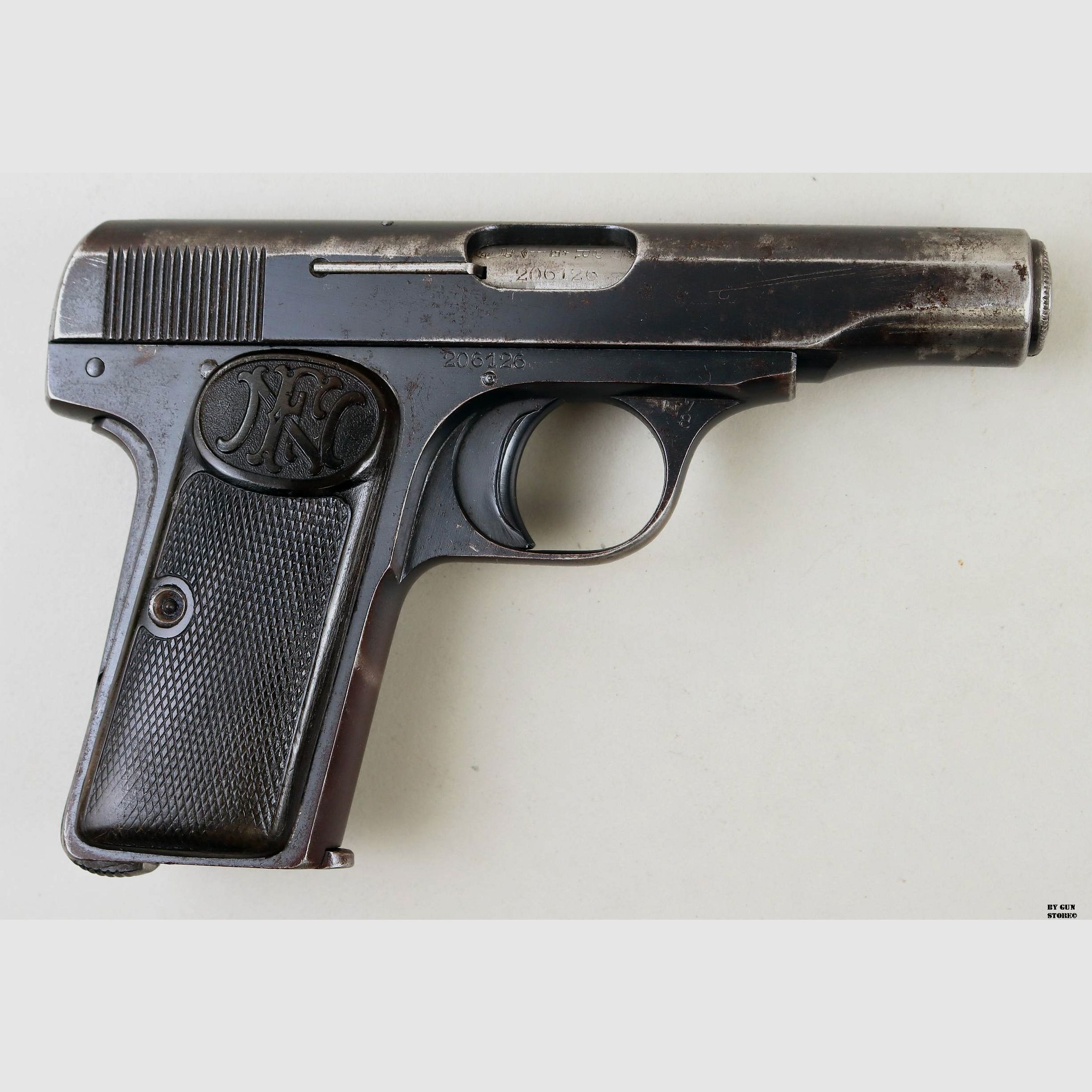 Pistool Fabrique Nationale F.N. mod. 10 kal. 7,65 mm ser. nr. 206126, afbeelding 3 van 7